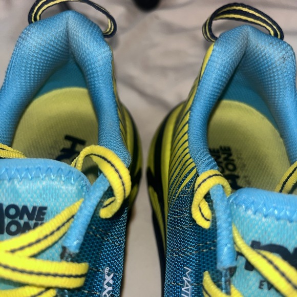 HOKA One‎ One Evo Mafate Trail Blue Yellow Women's Size 9 Vibram 1091576 CCTRS - Picture 15 of 16